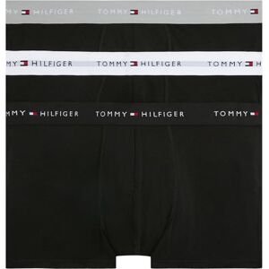 Tommy Hilfiger Heren 3 Pack Trunks met Logo Tailleband, Veelkleurig (Grijs Heather/Zwart/Wit), M Tommy Hilfiger Heren 3 Pack Trunks met Logo Tailleband, Veelkleurig (Grijs Heather/Zwart/Wit), M