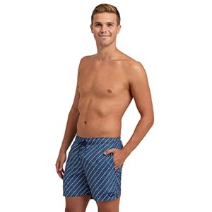 ARENA Heren Beach Boxer Allover Swim Trunks, Navy-Diagonaal Patroon Multi, S, Navy-diagonal Pattern Multi, S ARENA Heren Beach Boxer Allover Swim Trunks, Navy-Diagonaal Patroon Multi, S, Navy-diagonal Pattern Multi, S
