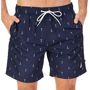 Nautica Zwembroek, heren, standaard, sneldrogend, volledig bedekt met klassieke ankerprint, Donkerblauw, M Nautica Zwembroek, heren, standaard, sneldrogend, volledig bedekt met klassieke ankerprint, Donkerblauw, M