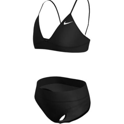 NIKE Swim Effortless Essential Triangle Bikini Set Black uniseks-volwassene Zwembroek NIKE Swim Effortless Essential Triangle Bikini Set Black uniseks-volwassene Zwembroek