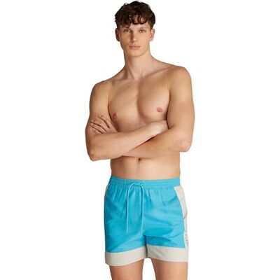 Calvin CK JEANS Heren Medium DRAWSTRING FASHION Boardshorts, Blauw (Bash Blue), L, Blauw (Bash Blue), L Calvin CK JEANS Heren Medium DRAWSTRING FASHION Boardshorts, Blauw (Bash Blue), L, Blauw (Bash Blue), L