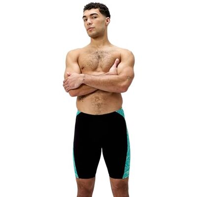 Speedo Heren HyperBoom Panel Jammer, Zwart/Turquoise Gem, 38 Speedo Heren HyperBoom Panel Jammer, Zwart/Turquoise Gem, 38