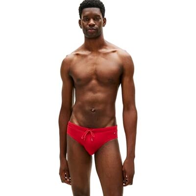 Tommy Hilfiger Heren Slip UM0UM03726 Zwembroek, Rood (Medium Rood), S Tommy Hilfiger Heren Slip UM0UM03726 Zwembroek, Rood (Medium Rood), S