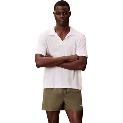 Calvin Heren Korte Trekkoord LV00N61048 Zwembroek, Beige (Brush Green), XL Calvin Heren Korte Trekkoord LV00N61048 Zwembroek, Beige (Brush Green), XL