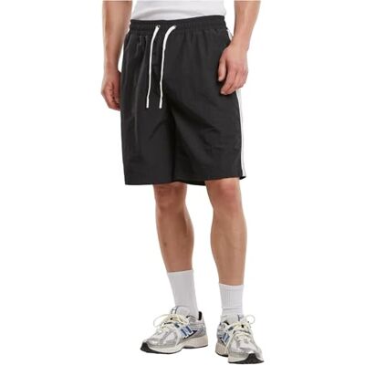 Urban Classics Board Shorts With Patched Stripe Zwembroek zwart Basics Urban Classics Board Shorts With Patched Stripe Zwembroek zwart Basics