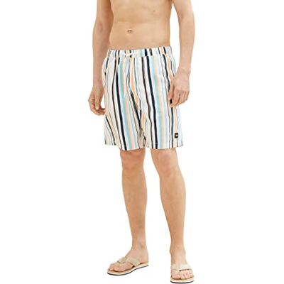 TOM TAILOR zwemshorts Uomini 1035051,31554 white multicolor stripe,S TOM TAILOR zwemshorts Uomini 1035051,31554 white multicolor stripe,S
