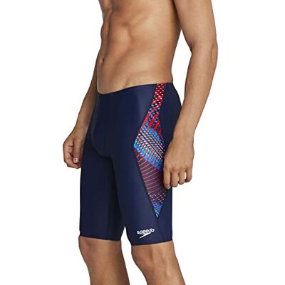 Speedo Swimsuit Jammer Powerflex Printed Team Colors heren Zwembroek Speedo Swimsuit Jammer Powerflex Printed Team Colors heren Zwembroek