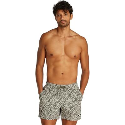 Calvin Boardshorts voor heren, Groen (Zigzag Logo Groen Aop), S Calvin Boardshorts voor heren, Groen (Zigzag Logo Groen Aop), S