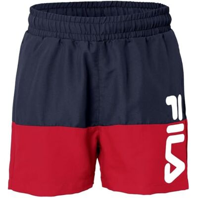 FILA Lavesum Blocked Shorts voor heren, zwart iris-true red, 98-104 FILA Lavesum Blocked Shorts voor heren, zwart iris-true red, 98-104