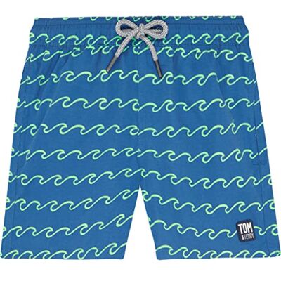 Tom & Teddy Heren/jongens Seafoam Waves zwemshorts, blauw, 3-4 Jaar Tom & Teddy Heren/jongens Seafoam Waves zwemshorts, blauw, 3-4 Jaar