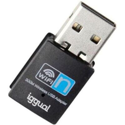 iggual USB-wifi-adapter voor pc, snelheid 300 Mbps, USB 2.0 stick 2,4 GHz, draadloze dongle voor pc, WPA/WPA2, compatibel met Windows, MacOS en Linux, met led-display. iggual USB-wifi-adapter voor pc, snelheid 300 Mbps, USB 2.0 stick 2,4 GHz, draadloze dongle voor pc, WPA/WPA2, compatibel met Windows, MacOS en Linux, met led-display.