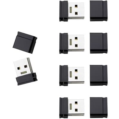 Intenso Micro Line USB-sticks, 64 GB, 5 stuks, mini USB 2.0, geheugenstick, compacte gegevensdrager voor pc, laptop, auto en tv, zwart, 5 x 64 GB Intenso Micro Line USB-sticks, 64 GB, 5 stuks, mini USB 2.0, geheugenstick, compacte gegevensdrager voor pc, laptop, auto en tv, zwart, 5 x 64 GB