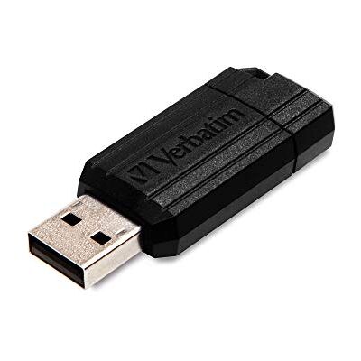Verbatim 49062 PinStripe USB-schijf van 8 GB, USB 2.0 praktische Stick, met schuif mechanisme, zwart Verbatim 49062 PinStripe USB-schijf van 8 GB, USB 2.0 praktische Stick, met schuif mechanisme, zwart