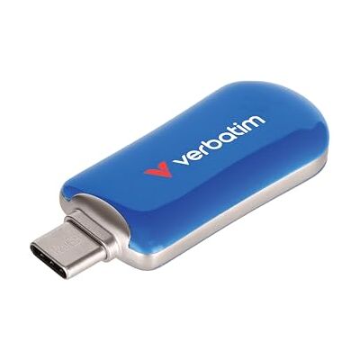 Verbatim Plectra USB-C Stick 128GB, 3.2 Gen 1 USB-C Flash Drive, Compacte Geheugenstick tot 100 MB/s, opslag voor iPad, iPhone, smartphone, laptop, pc, compatibel met Mac/Windows Verbatim Plectra USB-C Stick 128GB, 3.2 Gen 1 USB-C Flash Drive, Compacte Geheugenstick tot 100 MB/s, opslag voor iPad, iPhone, smartphone, laptop, pc, compatibel met Mac/Windows