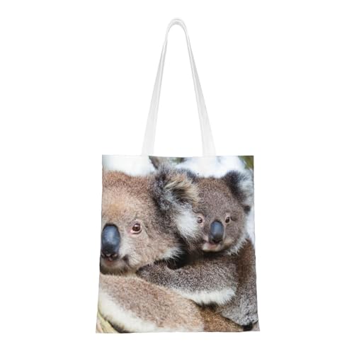 IguaTu Leuke Ei het Winkelen Zakken, Grote Capaciteit Herbruikbare Canvas Tote Bags voor Winkelen en Dagelijkse, Koala-beer, Eén maat