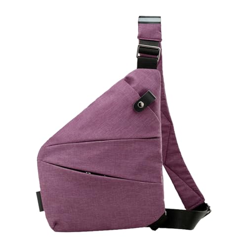 FGUUTYM Persoonlijke tas voor reizen persoonlijke tas voor mannen persoonlijke flex-tas sjerptas, rechter schoudertas zwarte plooirok met zakken, lila, Eén Maat