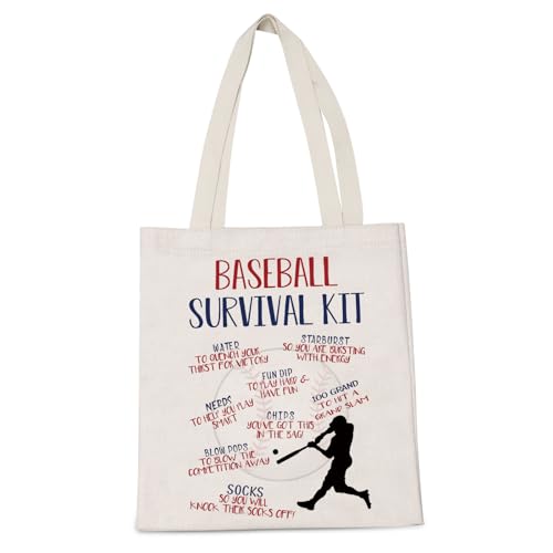 LEVLO Honkbal Mom Tote Bag Honkbal Survival Kit Baseball Team Gift voor Honkbal Speler, Honkbal