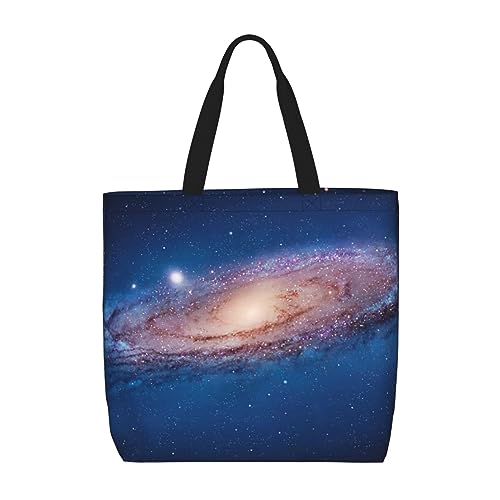 DEHIWI Planet Tote Bag Voor Vrouwen Waterdichte Casual Schoudertas Met Rits Winkelen Handtassen Voor Kantoor Winkelen Reizen, Zwart, Eén maat