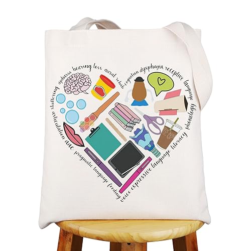 MYSOMY Logopedist Tote Bag SLP Geschenken Spraak Patholoog Tote Bag Logopedie Geschenken SLP Therapie Tote Bag, Verlies hebben