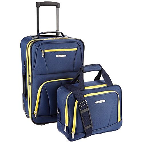 Rockland Fashion Softside Bagageset, Donkerblauw, Eén maat, Fashion Softside bagageset