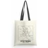 Toteally Custom West Sussex Town Maps Katoenen Shopper Tote Bag, natuurlijk, Eén maat