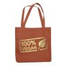 Vegan as Folk 100% veganistisch logo biologisch katoenen draagtas milieuvriendelijke en duurzame veganistische tas stijlvol veganistisch cadeau, Roest, Eén maat