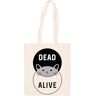 Generic Schrodingers Cadead Or Alive Beige Totebag Boodschappentas Herbruikbaar