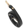 Fenteer Leren band, leren riem, schouderriem voor dames, tassen, 110-130 cm, leren schouderriem, schoudertas, draagriem, schouderriem, zwart, 130 x 1.3 x 0.3 cm