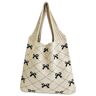 VERBANA Heart Tote Bag, Heart Crochet Tote Bag Cute Tote Bag Y2k Tote Bag Crochet Beach Bag for Women (Bowknot-d)