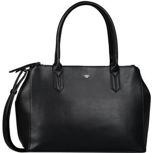 TOM TAILOR Roma schoudertas voor dames, crossbody bag, klein, cognac, zwart, 36x14x27, 003596 TOM TAILOR Roma schoudertas voor dames, crossbody bag, klein, cognac, zwart, 36x14x27, 003596