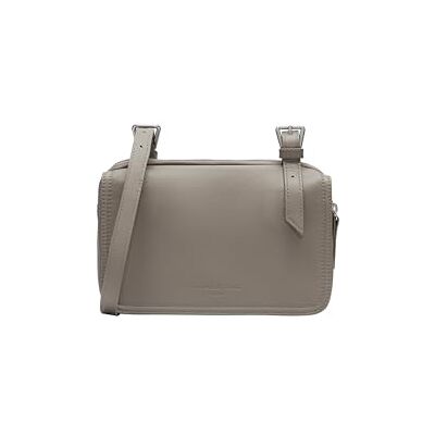 LIEBESKIND Berlijn Mareike Schoudertas voor dames, crossbody bag van leer met verstelbare schouderriem, royale vakken met ritssluiting, schoudertas, Neutraal Gray, Small LIEBESKIND Berlijn Mareike Schoudertas voor dames, crossbody bag van leer met verstelbare schouderriem, royale vakken met ritssluiting, schoudertas, Neutraal Gray, Small
