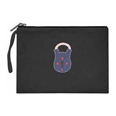 Bonateks Vrouwen TRFCB102219 Clutches voor dames, zwart, zwart Bonateks Vrouwen TRFCB102219 Clutches voor dames, zwart, zwart