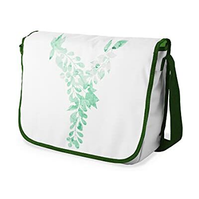 Bonamaison Digitaal bedrukte Messenger schooltas met kaki riem voor studenten, crossbody tas, koerierstas, schoudertas voor kinderen, meisjes, jongens, maat: 29x36 cm Bonamaison Digitaal bedrukte Messenger schooltas met kaki riem voor studenten, crossbody tas, koerierstas, schoudertas voor kinderen, meisjes, jongens, maat: 29x36 cm