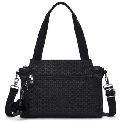 Kipling ELYSIA Middelgrote schoudertas, schoudertassen, Signature Emb (Zwart) Kipling ELYSIA Middelgrote schoudertas, schoudertassen, Signature Emb (Zwart)