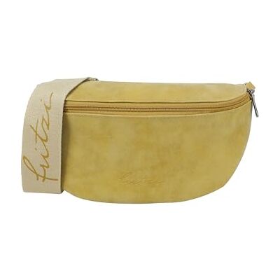 Fritzi aus Preussen Fritzi Bum Vintage Light Curry crossbody damestas heuptas schoudertas kunstleren tas festivaltas citytas verstelbare schouderriem trendy vrijetijdstas reizen 12 x 29 x 9 cm, Mosterdgeel Fritzi aus Preussen Fritzi Bum Vintage Light Curry crossbody damestas heuptas schoudertas kunstleren tas festivaltas citytas verstelbare schouderriem trendy vrijetijdstas reizen 12 x 29 x 9 cm, Mosterdgeel