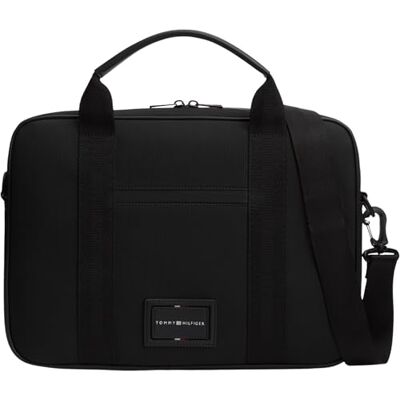 Tommy Hilfiger Heren Th Foundation Computertas AM0AM14439 computertas, zwart, één maat Tommy Hilfiger Heren Th Foundation Computertas AM0AM14439 computertas, zwart, één maat