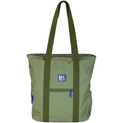 Oxford B-Trendy schoudertas of schoudertas, 38 cm, gevoerde laptoptas, gerecycled PET-polyester, safarigroen, Groen, Eén maat, Minimaal Oxford B-Trendy schoudertas of schoudertas, 38 cm, gevoerde laptoptas, gerecycled PET-polyester, safarigroen, Groen, Eén maat, Minimaal