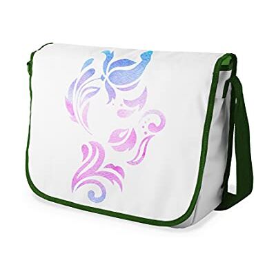 Bonamaison Digitaal bedrukte Messenger schooltas met kaki riem voor studenten, crossbody tas, koerierstas, schoudertas voor kinderen, meisjes, jongens, maat: 29x36 cm Bonamaison Digitaal bedrukte Messenger schooltas met kaki riem voor studenten, crossbody tas, koerierstas, schoudertas voor kinderen, meisjes, jongens, maat: 29x36 cm