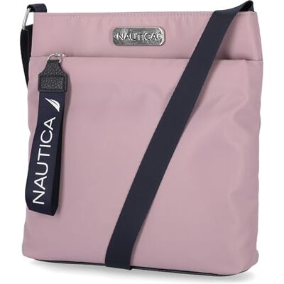 Nautica Diver nylon kleine dames crossbody tas, portemonnee met verstelbare schouderband, lila roze, Lilac Rose, Eén Maat Nautica Diver nylon kleine dames crossbody tas, portemonnee met verstelbare schouderband, lila roze, Lilac Rose, Eén Maat