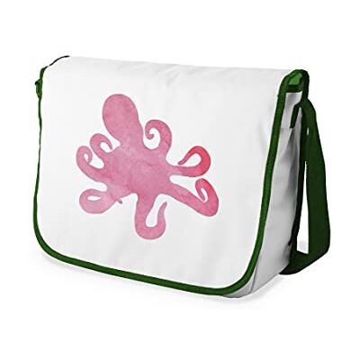 Bonamaison Digitaal bedrukte Messenger schooltas met kaki riem voor studenten, crossbody tas, koerierstas, schoudertas voor kinderen, meisjes, jongens, maat: 29x36 cm Bonamaison Digitaal bedrukte Messenger schooltas met kaki riem voor studenten, crossbody tas, koerierstas, schoudertas voor kinderen, meisjes, jongens, maat: 29x36 cm