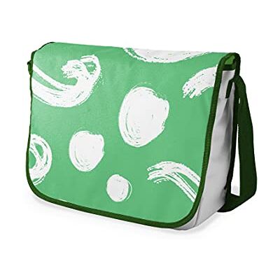 Bonamaison Digitaal bedrukte Messenger schooltas met kaki riem voor studenten, crossbody tas, koerierstas, schoudertas voor kinderen, meisjes, jongens, maat: 29x36 cm Bonamaison Digitaal bedrukte Messenger schooltas met kaki riem voor studenten, crossbody tas, koerierstas, schoudertas voor kinderen, meisjes, jongens, maat: 29x36 cm