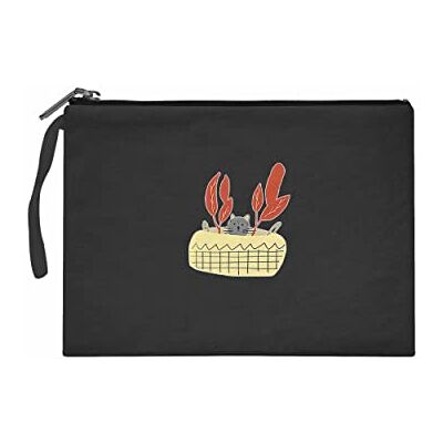 Bonateks Vrouwen TRFCB102137 Clutches voor dames, zwart, zwart Bonateks Vrouwen TRFCB102137 Clutches voor dames, zwart, zwart