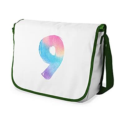 Bonamaison Digitaal bedrukte Messenger schooltas met kaki riem voor studenten, crossbody tas, koerierstas, schoudertas voor kinderen, meisjes, jongens, maat: 29x36 cm Bonamaison Digitaal bedrukte Messenger schooltas met kaki riem voor studenten, crossbody tas, koerierstas, schoudertas voor kinderen, meisjes, jongens, maat: 29x36 cm
