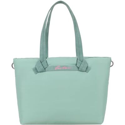 Fritzi aus Preussen Fritzi Cloud Shopper Jade Shopper ultralichte vegan nylon dames shopper handtas met ritssluiting binnenvakken en steekvak voor dagelijks gebruik stad werk 29,5 x 37 x 13 cm, Groen Fritzi aus Preussen Fritzi Cloud Shopper Jade Shopper ultralichte vegan nylon dames shopper handtas met ritssluiting binnenvakken en steekvak voor dagelijks gebruik stad werk 29,5 x 37 x 13 cm, Groen