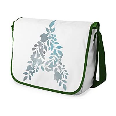 Bonamaison Digitaal bedrukte Messenger schooltas met kaki riem voor studenten, crossbody tas, koerierstas, schoudertas voor kinderen, meisjes, jongens, maat: 29x36 cm Bonamaison Digitaal bedrukte Messenger schooltas met kaki riem voor studenten, crossbody tas, koerierstas, schoudertas voor kinderen, meisjes, jongens, maat: 29x36 cm