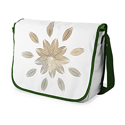 Bonamaison Le Jardin du Lin Digitaal bedrukte messenger schooltas met kaki riem voor meisjes en jongens, terug naar school, koerierstassen voor scholieren, schoudertassen, maat: 29x36 cm, multicolor, Messenger schooltassen voor meisjes en jongens Bonamaison Le Jardin du Lin Digitaal bedrukte messenger schooltas met kaki riem voor meisjes en jongens, terug naar school, koerierstassen voor scholieren, schoudertassen, maat: 29x36 cm, multicolor, Messenger schooltassen voor meisjes en jongens