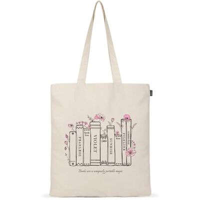 Eco Right Ecoright Aesthetische Canvas Tote Bag voor Vrouwen, Herbruikbare Katoenen Tote Tas voor School, Grocery, Winkelen, Strand & Geschenken voor Vrouwen, bookworming, Eén maat, Utility Eco Right Ecoright Aesthetische Canvas Tote Bag voor Vrouwen, Herbruikbare Katoenen Tote Tas voor School, Grocery, Winkelen, Strand & Geschenken voor Vrouwen, bookworming, Eén maat, Utility