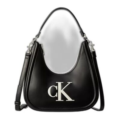 Calvin Vrouwen Bold Ck Small Crescent Bag Lv04F3561G Crossover, Zwart/Wit (ZWART/WIT), One Size Calvin Vrouwen Bold Ck Small Crescent Bag Lv04F3561G Crossover, Zwart/Wit (ZWART/WIT), One Size