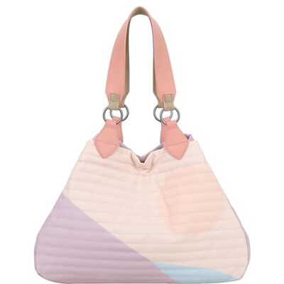 Fritzi aus Preussen Fritzi Izzy Medium Limited Summer Dawn damestas shopper handtas schoudertas canvas tas met gewatteerd patroon kleurrijke print tas voor festival reizen vrije tijd 29 x 42 x 15 cm, Pastelroze Fritzi aus Preussen Fritzi Izzy Medium Limited Summer Dawn damestas shopper handtas schoudertas canvas tas met gewatteerd patroon kleurrijke print tas voor festival reizen vrije tijd 29 x 42 x 15 cm, Pastelroze