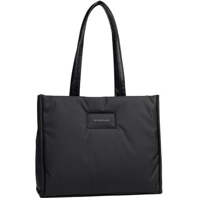 TOM TAILOR Patti Shopper schoudertas voor dames, ritssluiting, groot, zwart, zwart, mode TOM TAILOR Patti Shopper schoudertas voor dames, ritssluiting, groot, zwart, zwart, mode